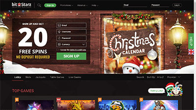 bitstarz casino frontpage