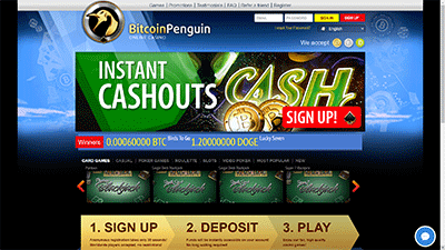 Bitcoin penguin casino frontpage