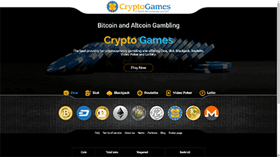 cryptogames casino frontpage
