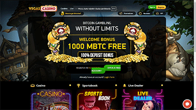 vegascasino frontpage